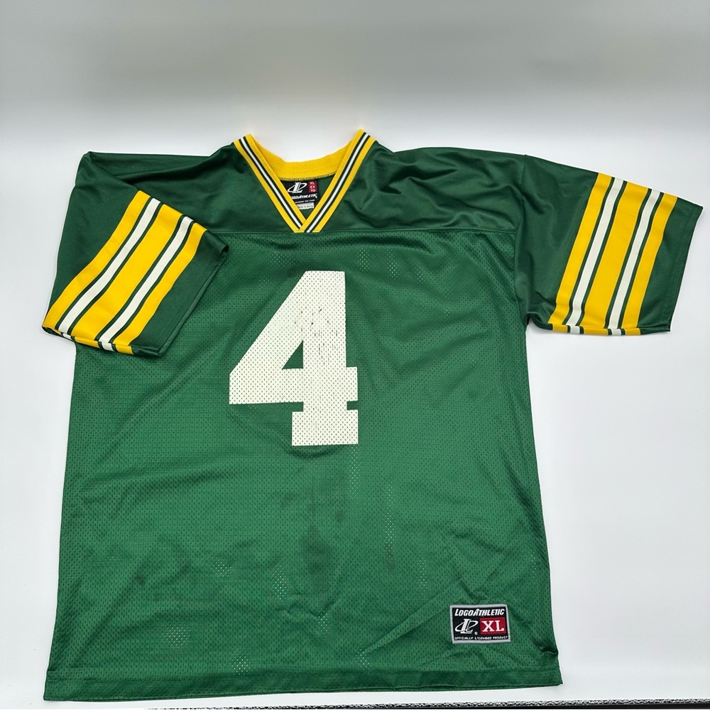 VTG Logo Athletic Brett Favre Green Bay Packers NFL Football Jersey Mens XL READ